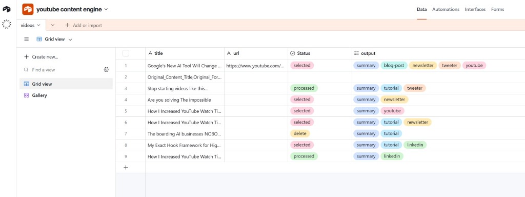 Airtable Content Engine